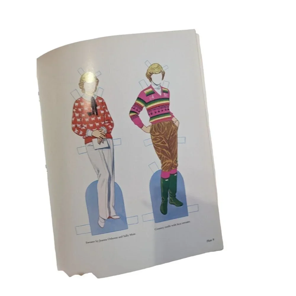 Vintage Paper Dolls Uncut‎ Princess Diana and Prince Charles Color 1985. New